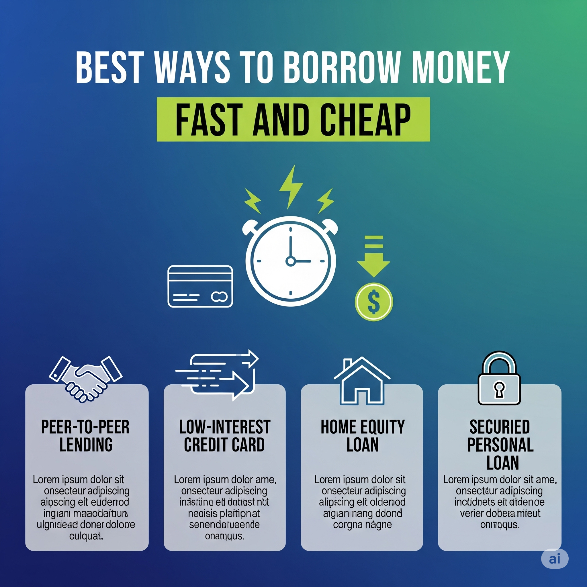 Best Ways to Borrow Money Fast and Cheap
